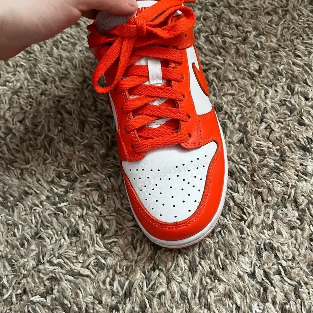 Nike dunks low Syracuse orange size 5.5y or 7w